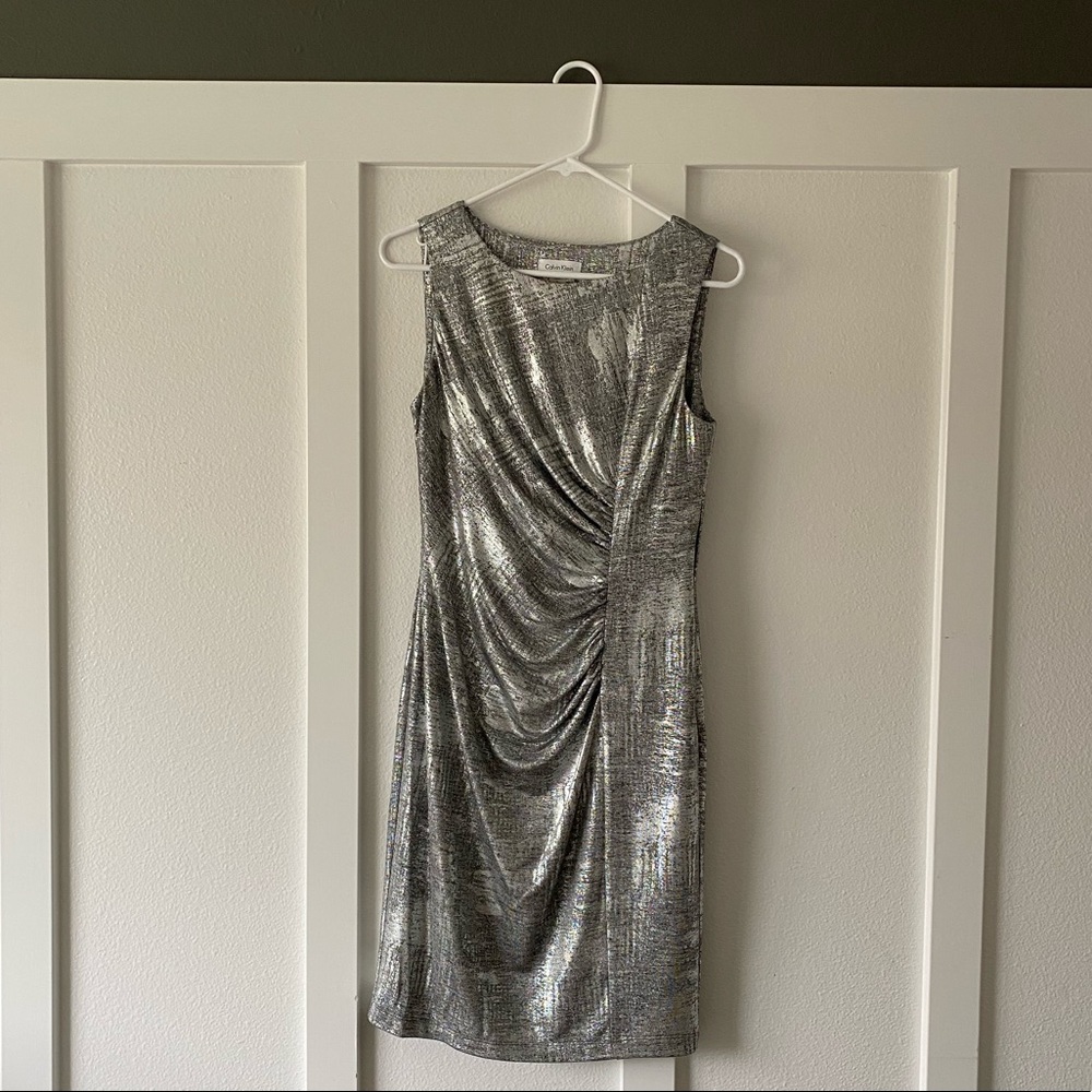 Silver Calvin Klein dress